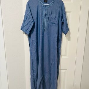 Blue Short Sleeve Kaftan